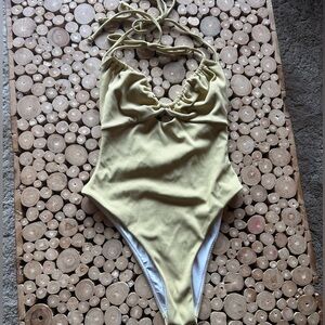 Zulu & Zephyr Pale Yellow Ribbed OnePiece